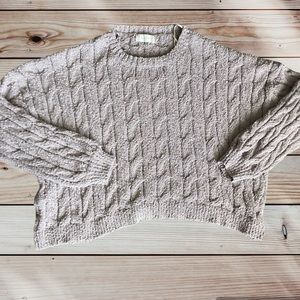 Altar’d State Large Crop Knit Textured Sweater